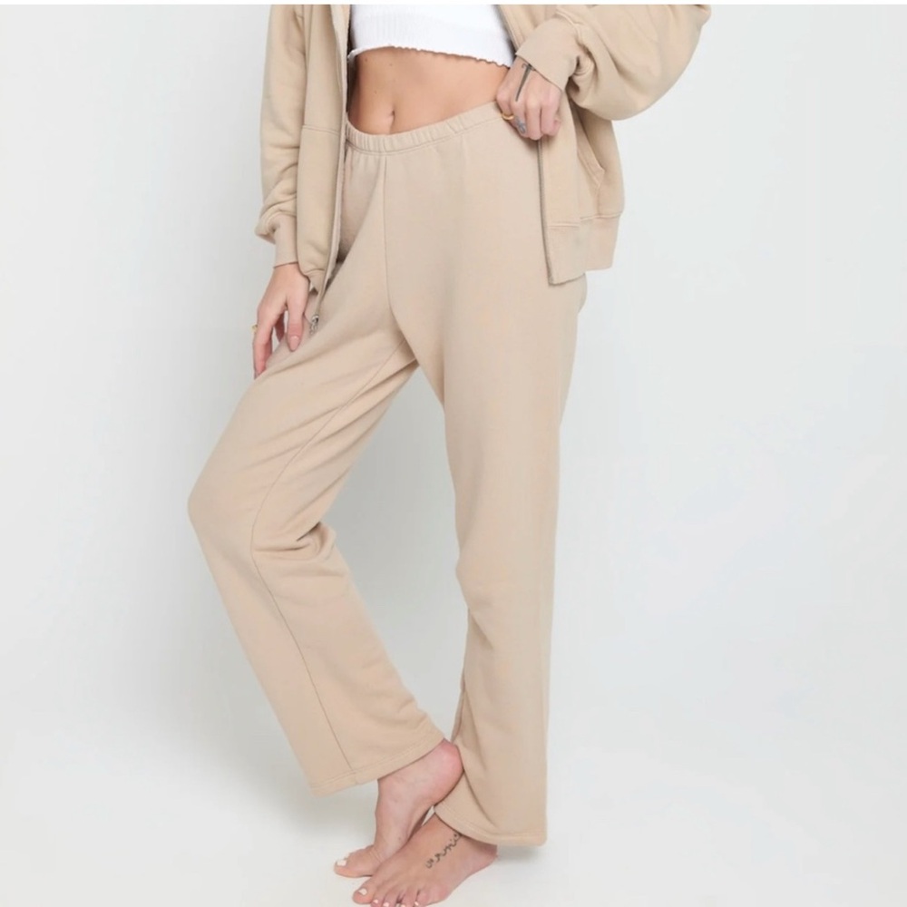 NWT Spiritual Gangster Joy Straight Leg Pants Tan | Size Large